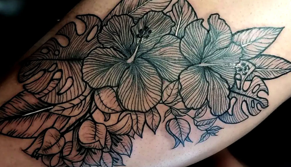 Hibiscus tattoo